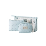 LAR 3pcs / set Mulheres Viagem Cosmetic Bag Zipper Transparente Make Up Bag Wash Kit Bag