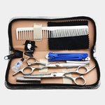 Salon Professional Kit Barber Tesoura cabeleireiro Tesouras do corte de cabelo de ferramentas com Pente para Pet Grooming Hair Styling
