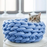 Lavável Grosso Knit Pet Nest tecidos à mão maca do gato canil macia Kennel Quente das Pequenas animais