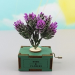 Lavender impulsionado mão Music Box Criativo Natal Crafts Presente Decoração de interiores
