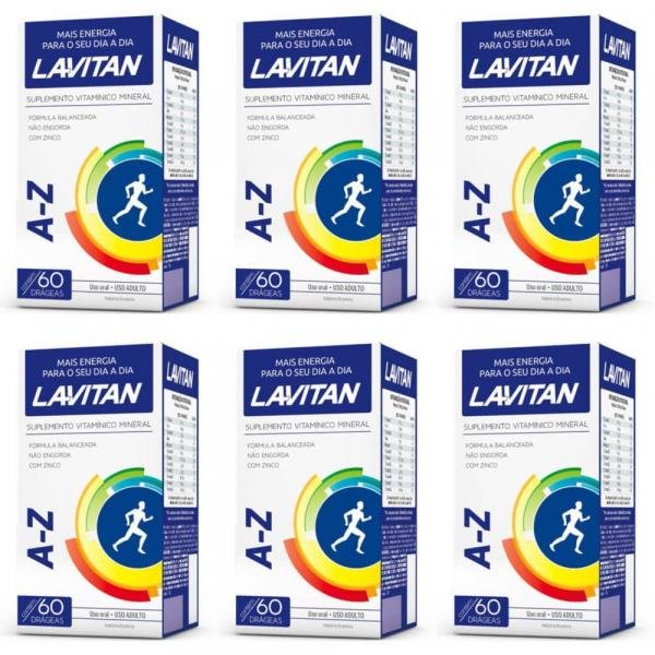 Lavitan Az Suplemento Vitamínico Drágeas C/60 (kit C/06)
