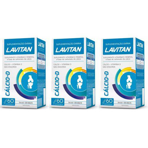 Lavitan Calcio + D Suplemento Vitamínico C/60 (kit C/03)