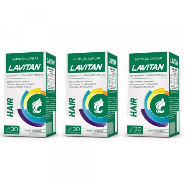 Lavitan Hair Suplemento Vitamínico C/30 (Kit C/03)
