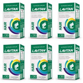 Lavitan Hair Suplemento Vitamínico C/30 (Kit C/06)