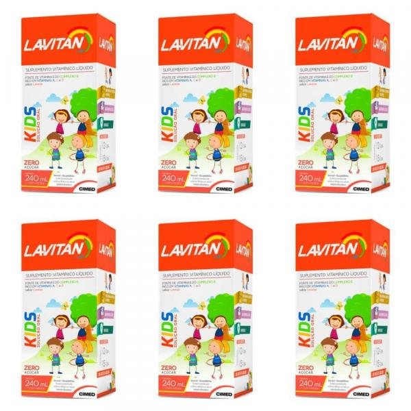 Lavitan Kids Suplemento Vitamínico Suspensão Oral 240ml (Kit C/06)
