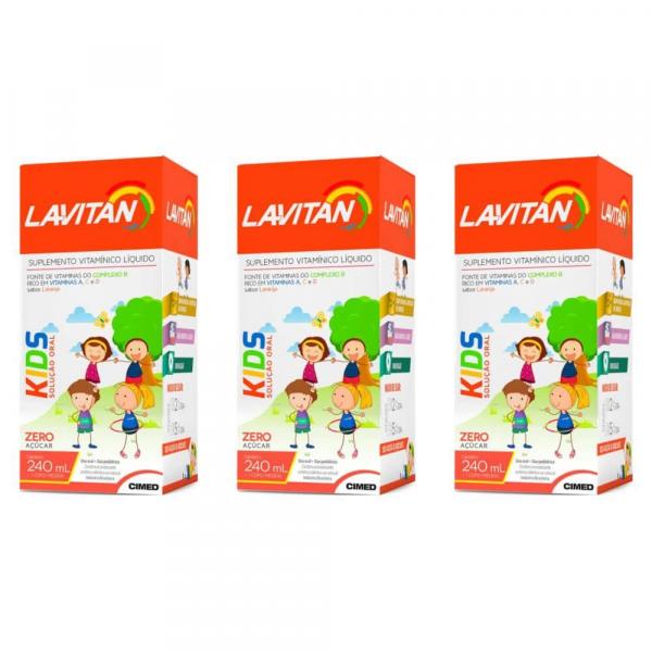 Lavitan Kids Suplemento Vitamínico Suspensão Oral 240ml (kit C/03)