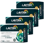 Lavitan Kit 4x Cabelos E Barba 60 Caps