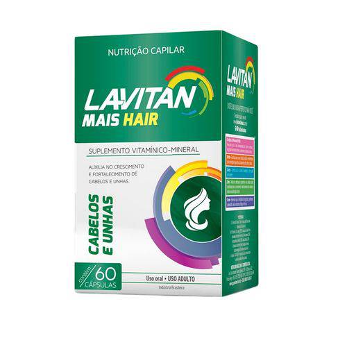 Lavitan Mais Hair C/ 60 Cápsulas Nutrição Capilar e Unhas