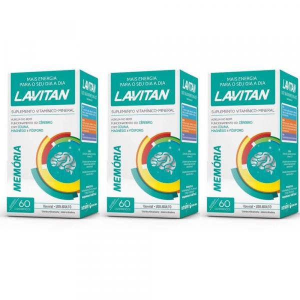 Lavitan Memoria Suplemento Vitamínico C/60 (Kit C/03)