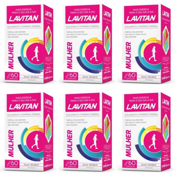 Lavitan Mulher Suplemento Vitamínico C/60 (Kit C/06)