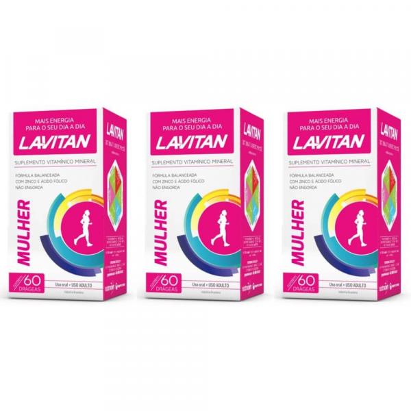 Lavitan Mulher Suplemento Vitamínico C/60 (Kit C/03)