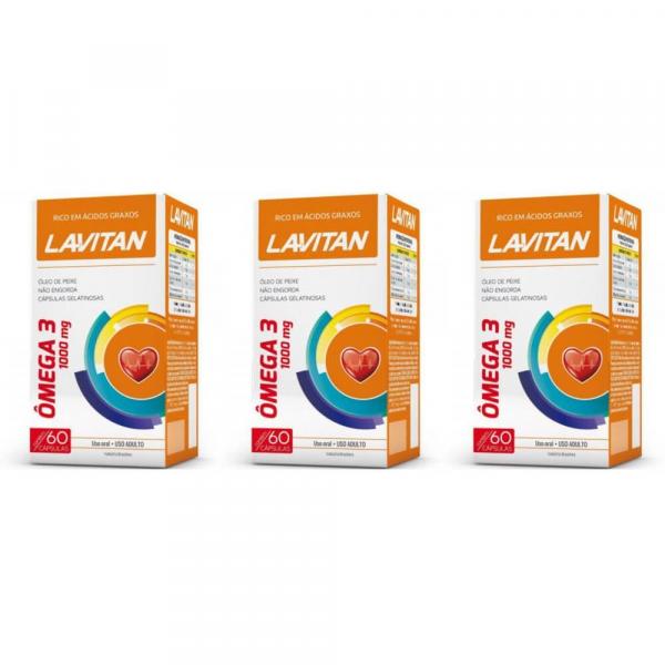 Lavitan Omega 3 Suplemento Vitamínico C/60 (Kit C/03)