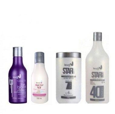 Leads Care- Kit (Mary Help 150ml + Be Blond Masc 300ml + Pó Descolorante + Ox 40)
