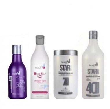 Leads Care- Kit (Mary Help 500ml + Be Blond Masc 300ml + Pó Descolorante + Ox 40)