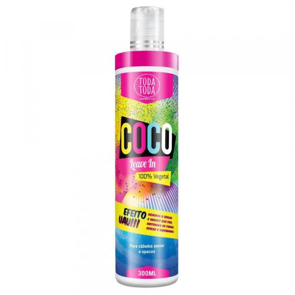 Leave-in Hidratação Creme Sem Enxágue de Coco 300ml - Toda Toda - Toda Toda Cosmetics