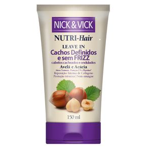 Leave-in Nick & Vick NUTRI-Hair Cachos Definidos e Sem Frizz 150ml