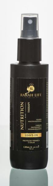 Leave in Nutrition Rarah Life 120ml Spray oil free com proteção térmica e solar para todos os tipos de cabelo