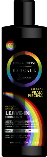 Leave-In Praia Piscina Badgall 500ml - Elleve Cosmeticos