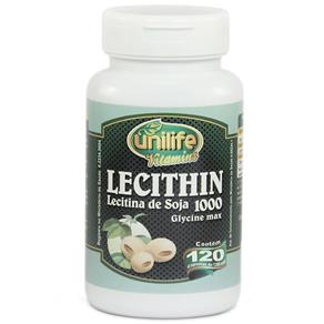 Lecithin 1200mg Lecitina de Soja - Unilife - Sem Sabor - 120 Cápsulas