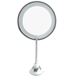 LED Espelho Ventosa com espelho portátil luz redonda