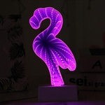 Led Neon Night Light Flamingo Cactus Pineapple Shape With Base Battery Powered Table Lamp For Kids Room Holiday