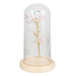 LED Rose cabeceira Lâmpada de vidro Night Light Aniversário Presente Decoração (colorido branco)