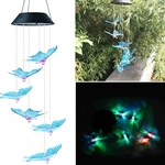 LED Solar borboleta Wind Chimes Luz In¨ªcio Garden Hanging Lamp Decor