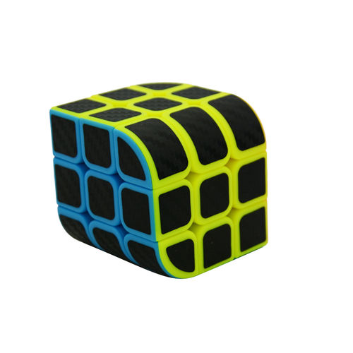 Lefang triedro Magic Cube Toy enigma com fibra de carbono Etiqueta para a Competição Desafio