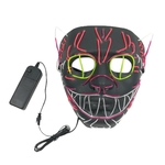 Legal máscara de Halloween LED EL Luz Cosplay para Costume Party Festival Máscara Glowing