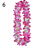 Leis Havaianas Simulado Flor De Seda Vestido Extravagante Garland Hula Dança Headband