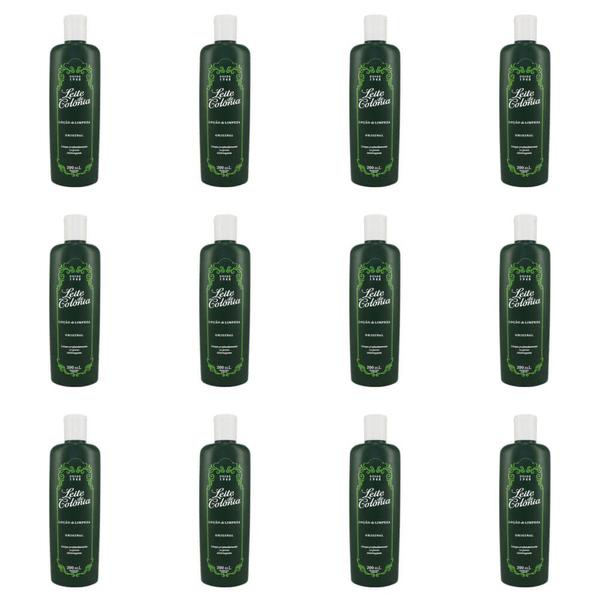 Leite de Colônia Tradicional Desodorante Corporal 200ml (Kit C/12)