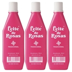 Leite de rosas desodorante tradicional para pele ajuda a secar cravos e espinhas 3x100ml