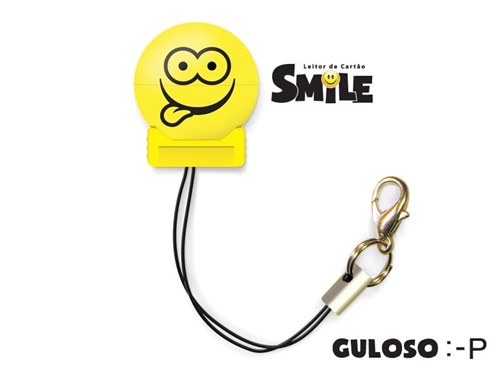 Leitor de Cartão Comtac Smile - Guloso - Cor Amarelo - 9206