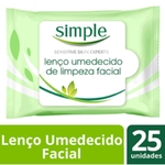Lenço de Limpeza Facial Simple Cleansing 25 folhas