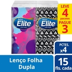Lenço De Papel Elite Softys 4 Pacotes Com 15 Folhas Cada - Promoção