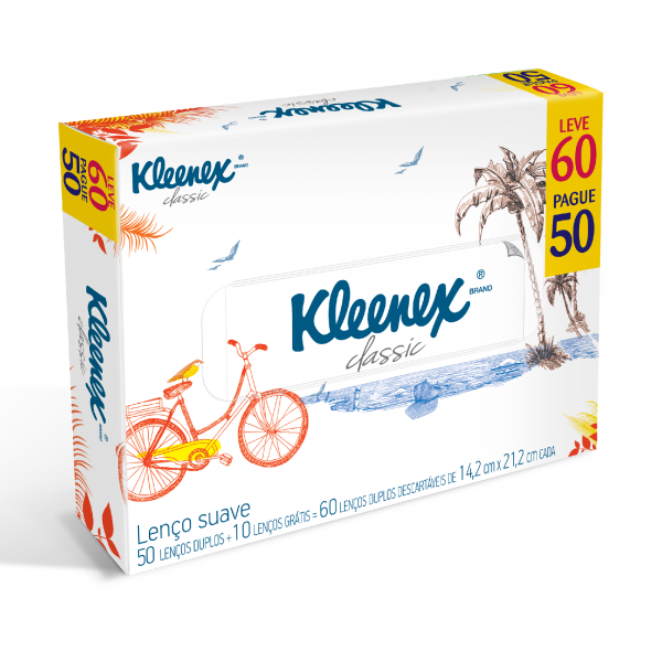 Lenço de Papel Kleenex Box Aromas 50 Folhas