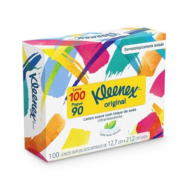 Lenço de Papel Kleenex Box Leve 100 Pague 90 Unidades