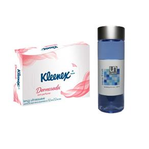 Lenço de Papel Kleenex Dermo + Wipe Aquafresh