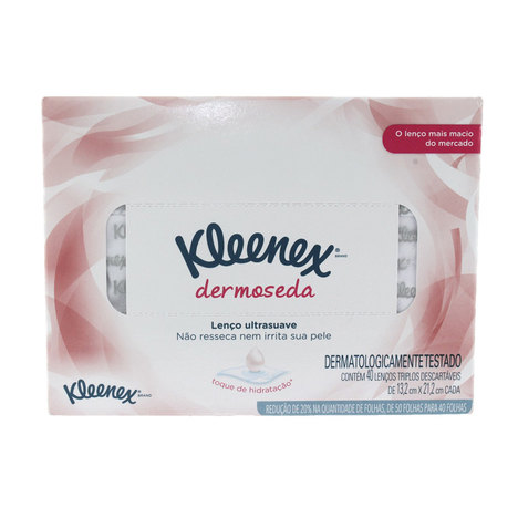 Lenço de Papel Kleenex Dermoseda 40 Folhas