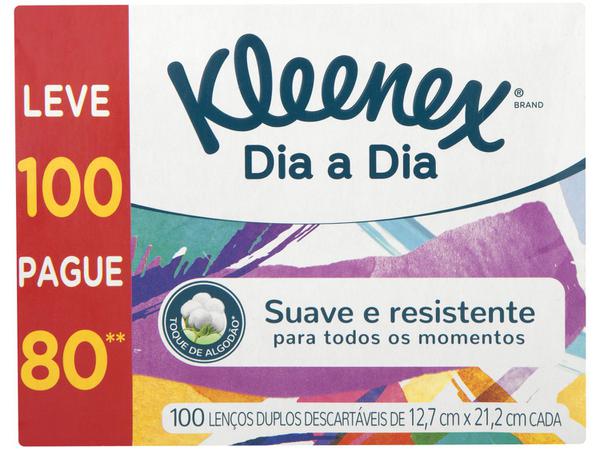 Lenço de Papel Kleenex Dia a Dia 100 Unidades - Folha Dupla