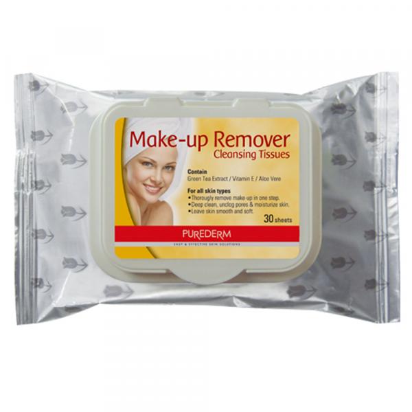 Lenço Demaquilante Purederm Makeup Remover Cleansing Tissues