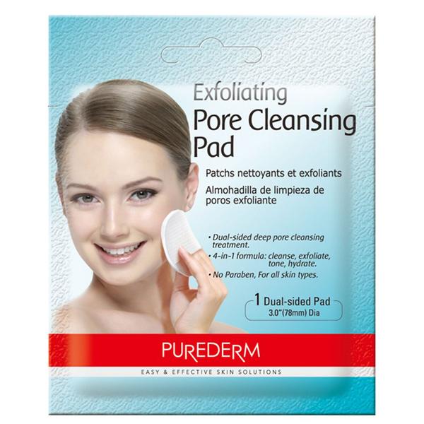 Lenço Esfoliante para Limpeza Profunda Purederm Exfoliating Pore Cleansing Pad