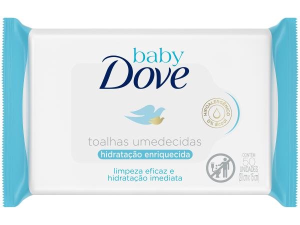 Lenço Umedecido Dove Baby Hidratação Enriquecida - 50 Unidades
