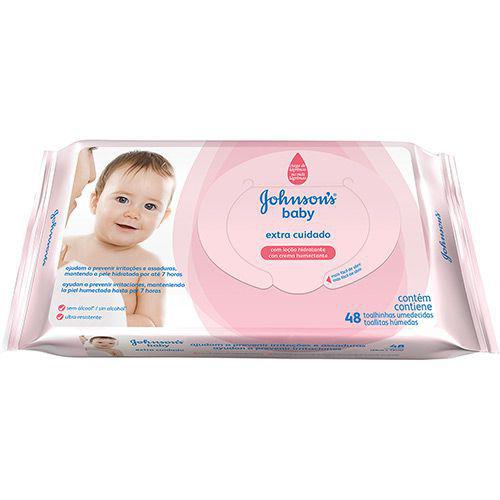 Lenço Umedecido Johnson's Baby Extra Cuidado - 48 Unidades - Johnson & Johnson