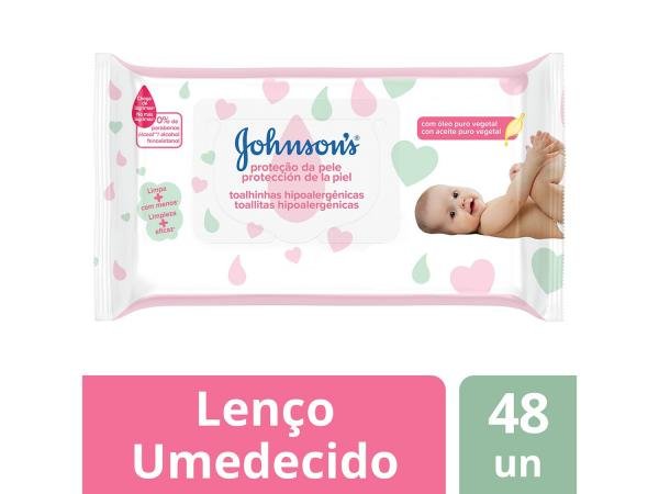 Lenço Umedecido Johnsons Baby - Extra Cuidado 48 Unidades