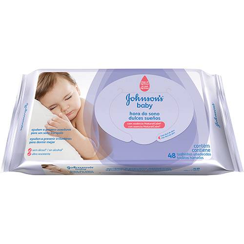 Lenço Umedecido Johnson's Baby Hora do Sono - 48 Unidades