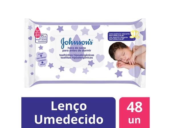 Lenço Umedecido Johnsons Baby Hora do Sono - 48 Unidades