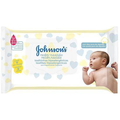 Lenço Umedecido Johnsons Baby Recém-Nascido Sem Fragrância 48 Unidades