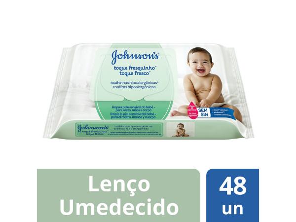 Lenço Umedecido Johnsons Baby - Toque Fresquinho 48 Unidades