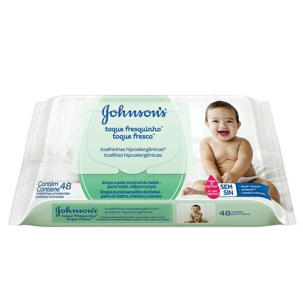 Lenço Umedecido Johnsons Baby Toque Fresquinho 48 Unidades